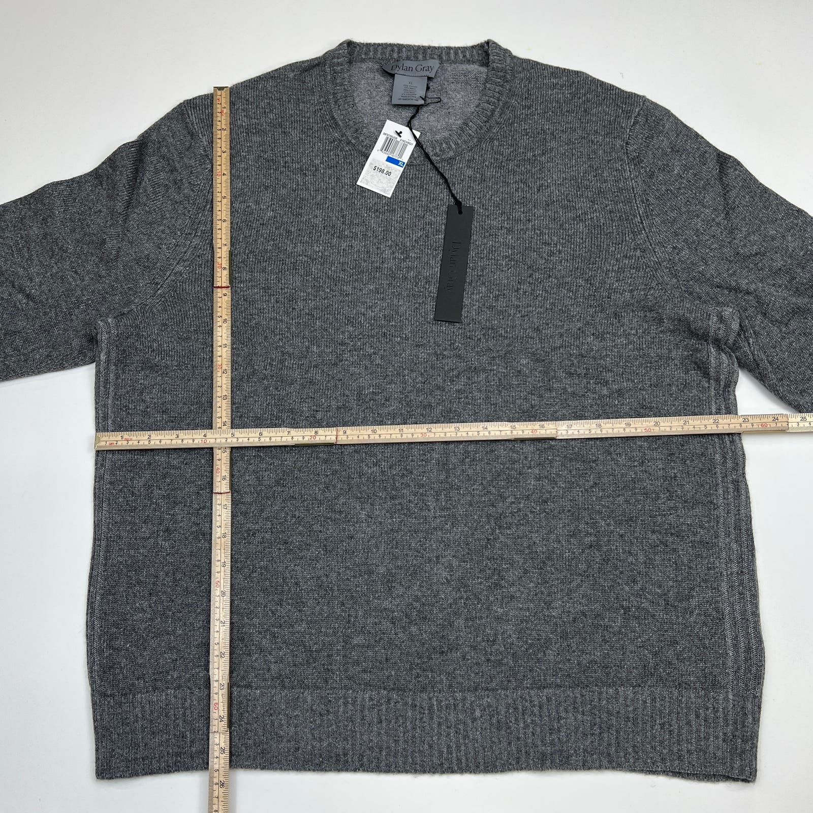 Dylan Gray Men Crewneck Wool US XL Cashmere Long Sleeve