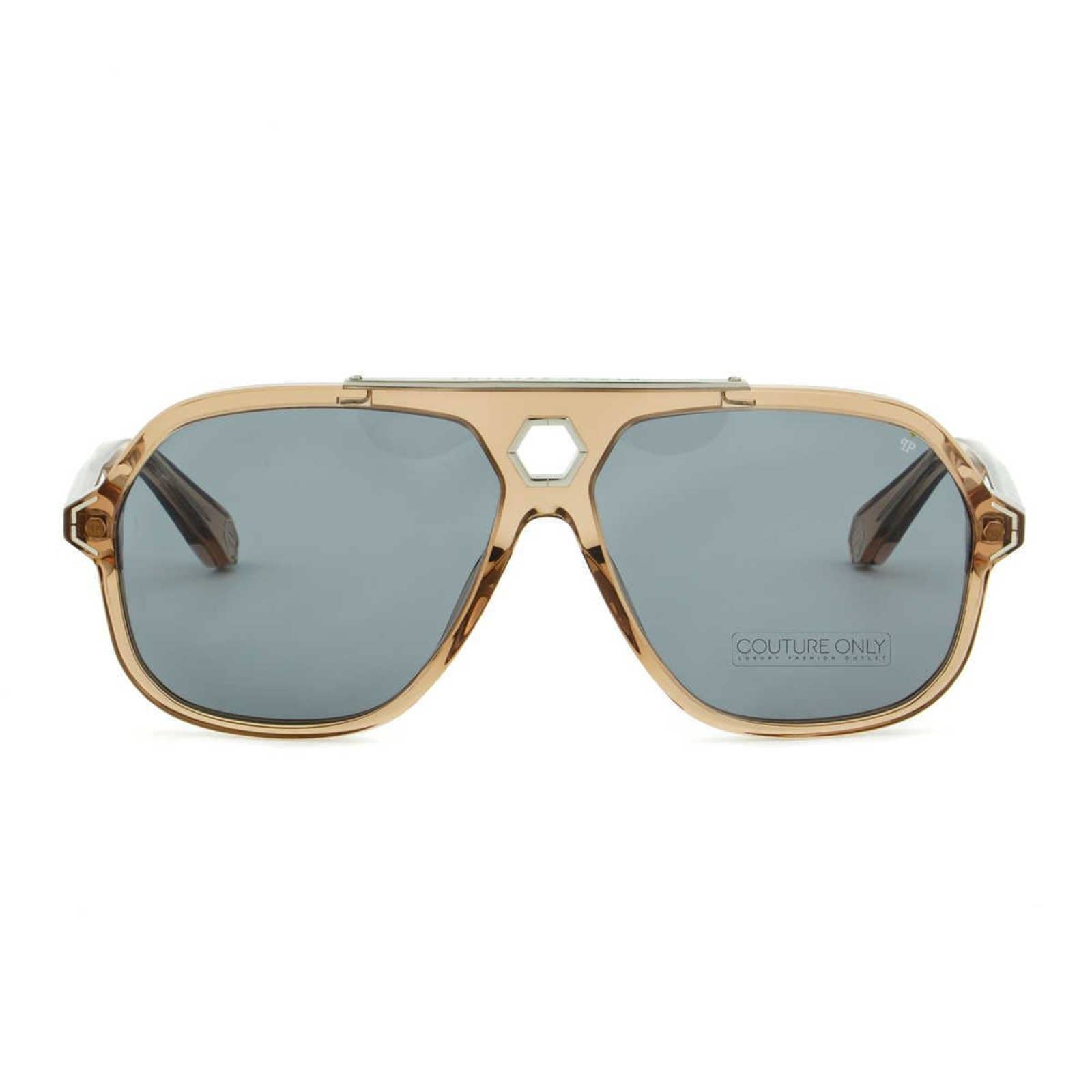 Men Brown Translucent Aviator Sunglasses SPP004V-07MK