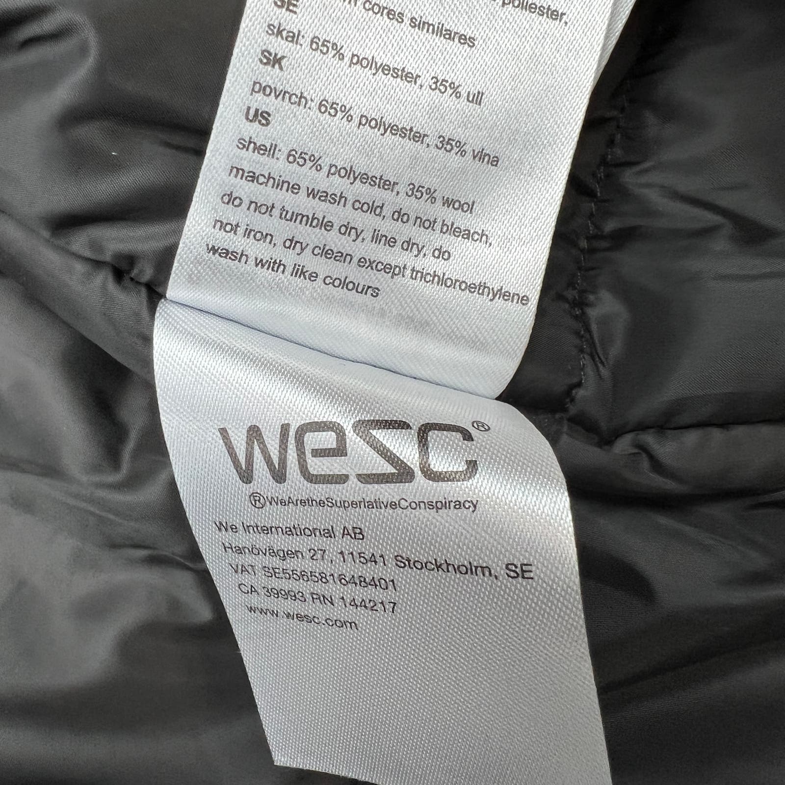 Wesc Mumel Men US S Melange Grey Jacket Flannel Bomber