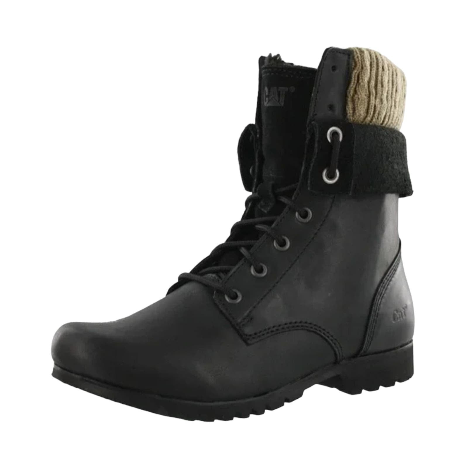 Caterpillar CAT Women US 7.5 Winter Alexi Combat Black Ankle Boots