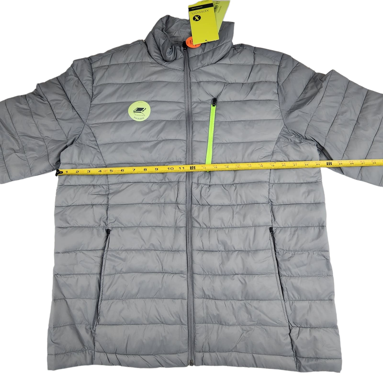 Xersion Men Puffer Winter Lightweight Jacket US L Water Wind Resistant