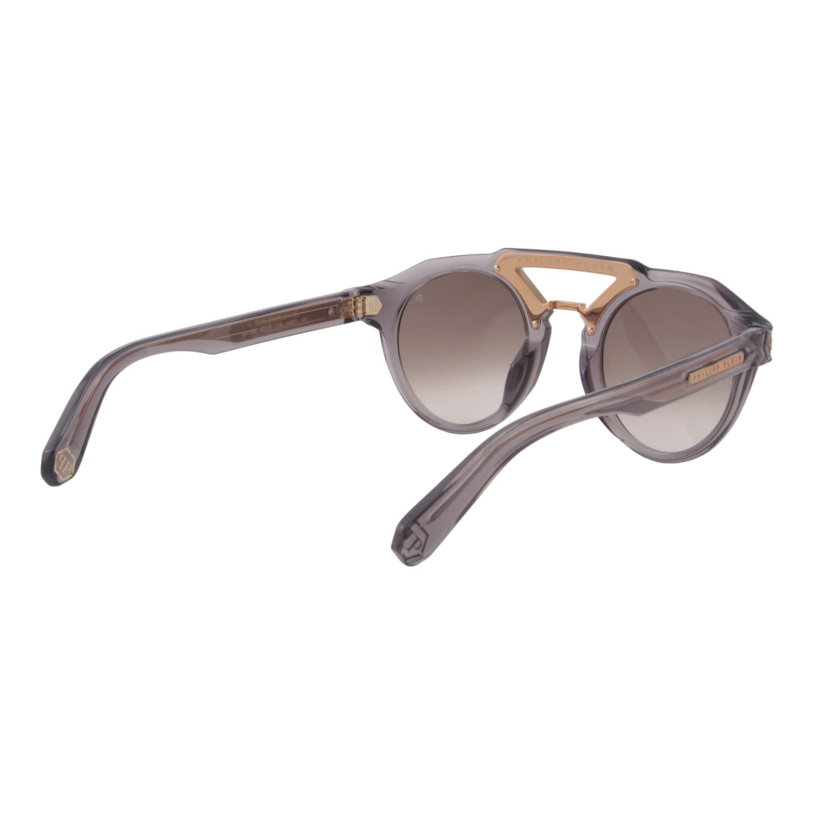 Philipp Plein SPP045M-9MBG Men Designer Sunglasses Round Gray Frame