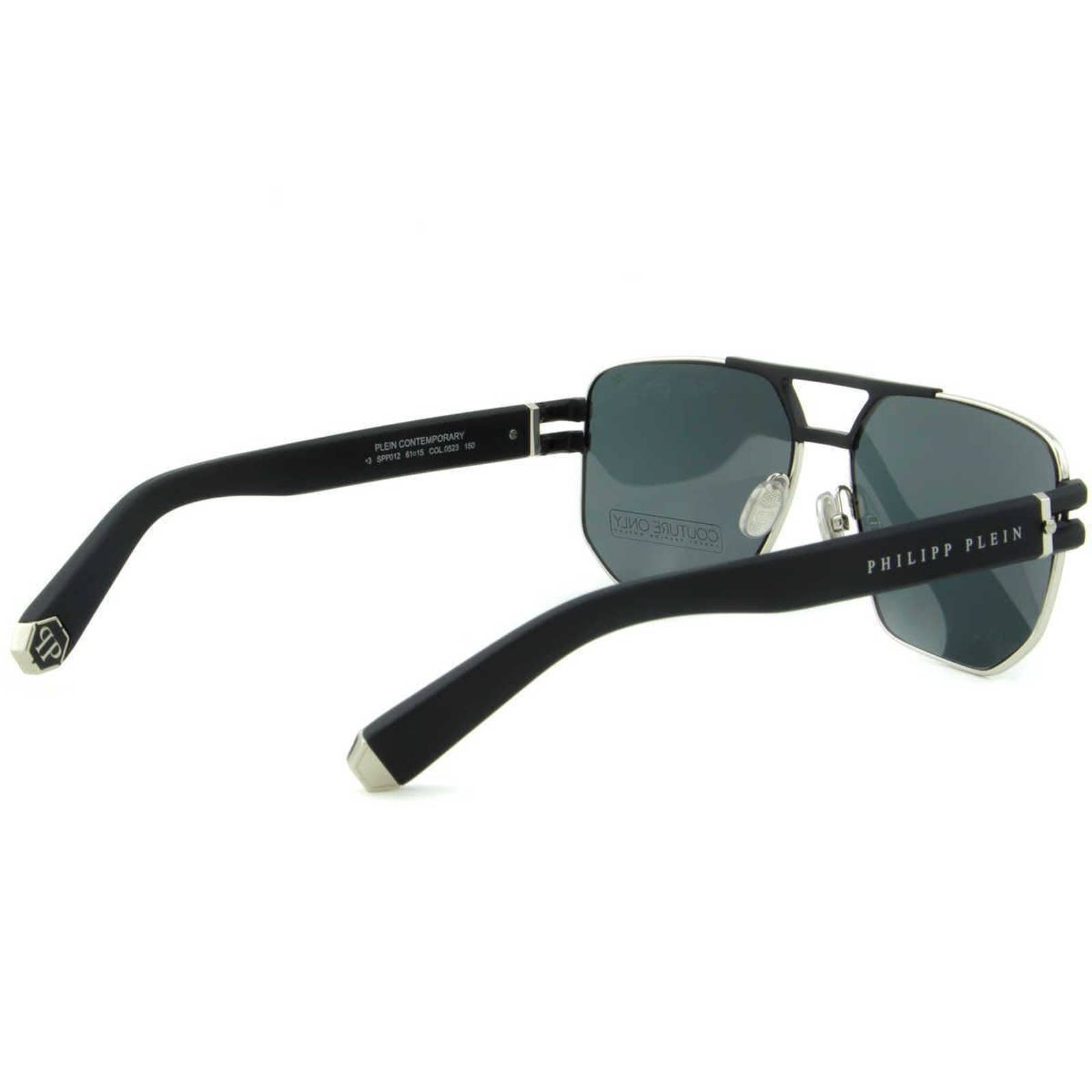 Men Black Titanium Square Sunglasses SPP012M-0523