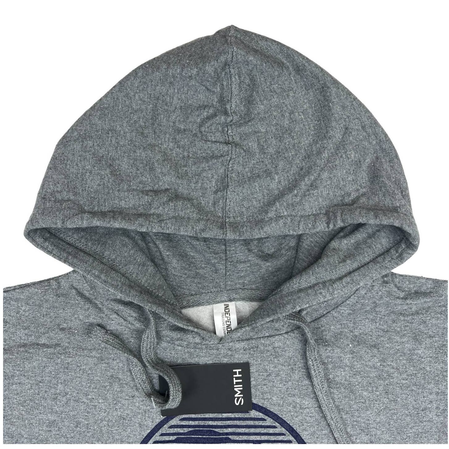 Smith Men Grey Hoodie US S Casual Sport Printed Long Sleeve