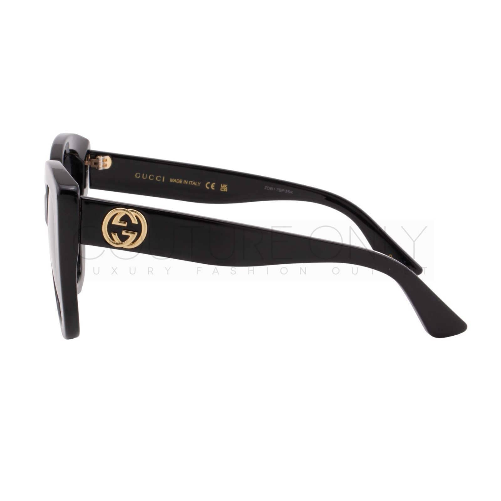 Women Black Oversized Cat Eye Sunglasses GG0327S-001