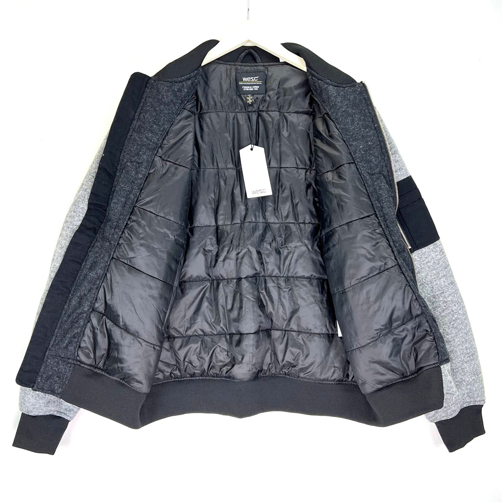 WESC Men US Men L / Women XL Bomber Blocked Flannel Jacket