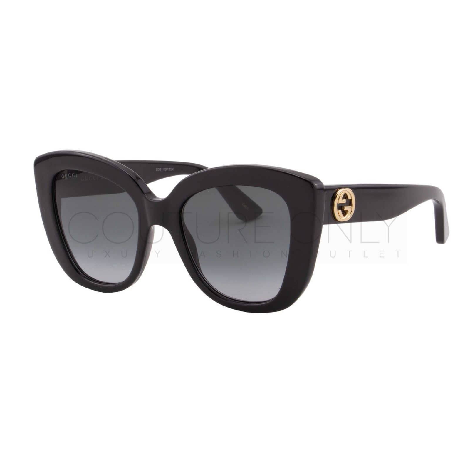 Women Black Oversized Cat Eye Sunglasses GG0327S-001