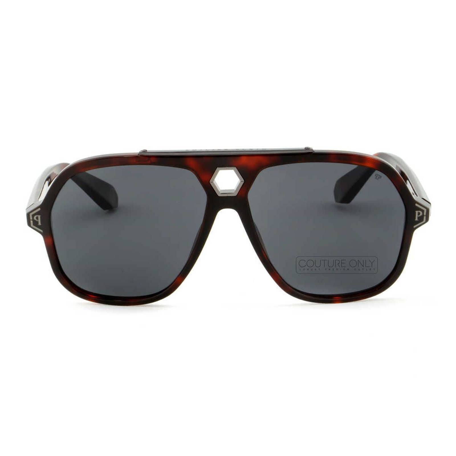Men Square Sunglasses SPP004M-9ATP Havana Brown & Gray Lens