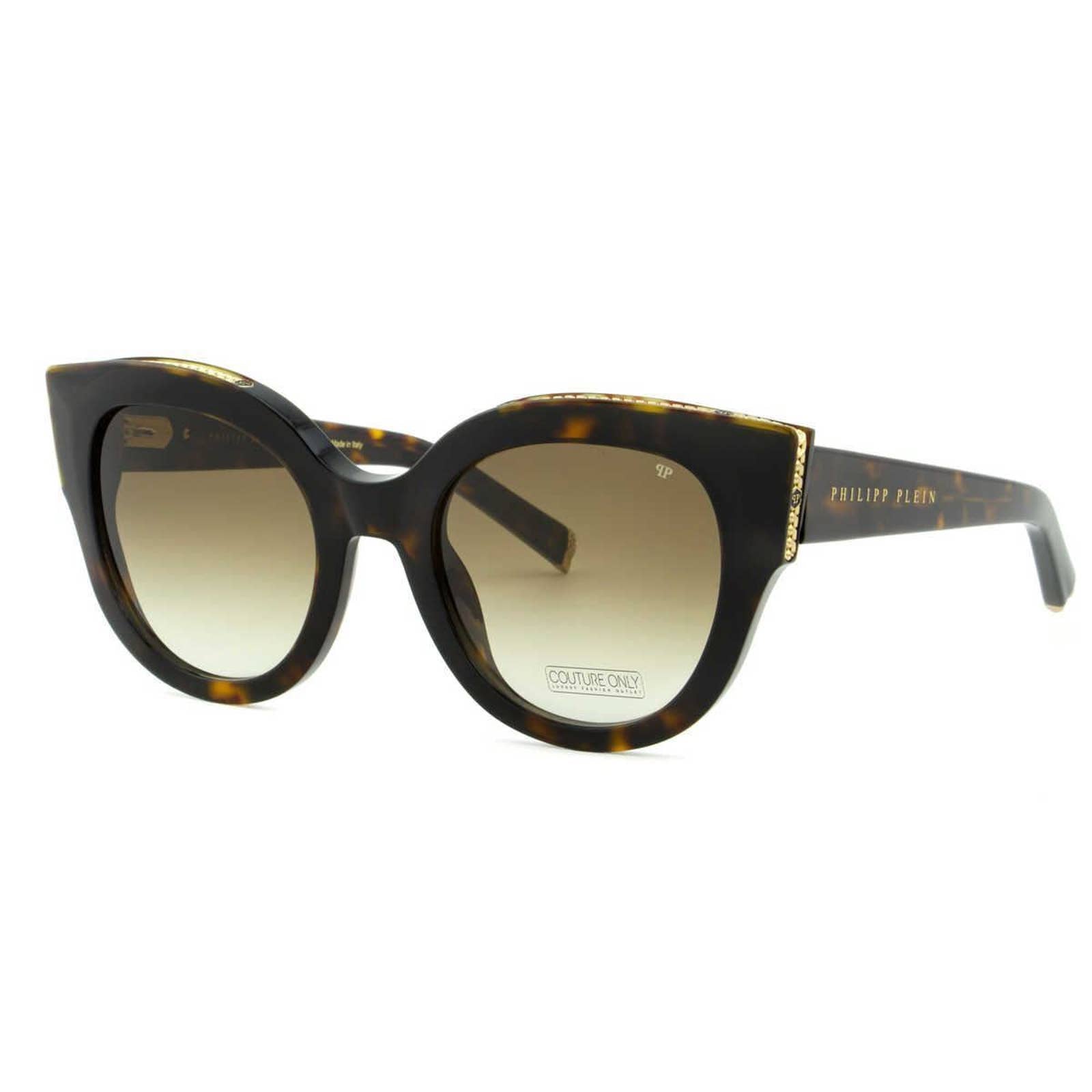 Women Havana Brown Cat-Eye Sunglasses SPP026S-0722