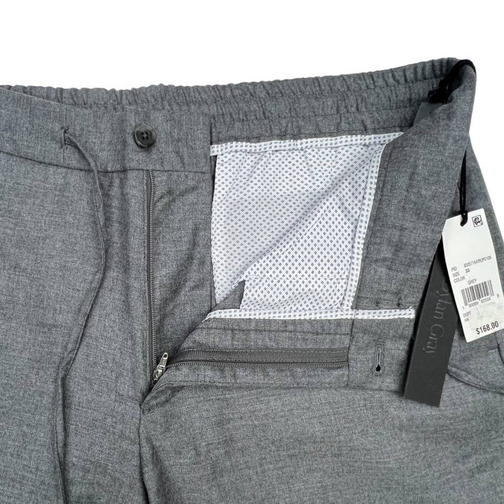 Dylan Gray Men Grey Wool Pants US 33 Slim Fit