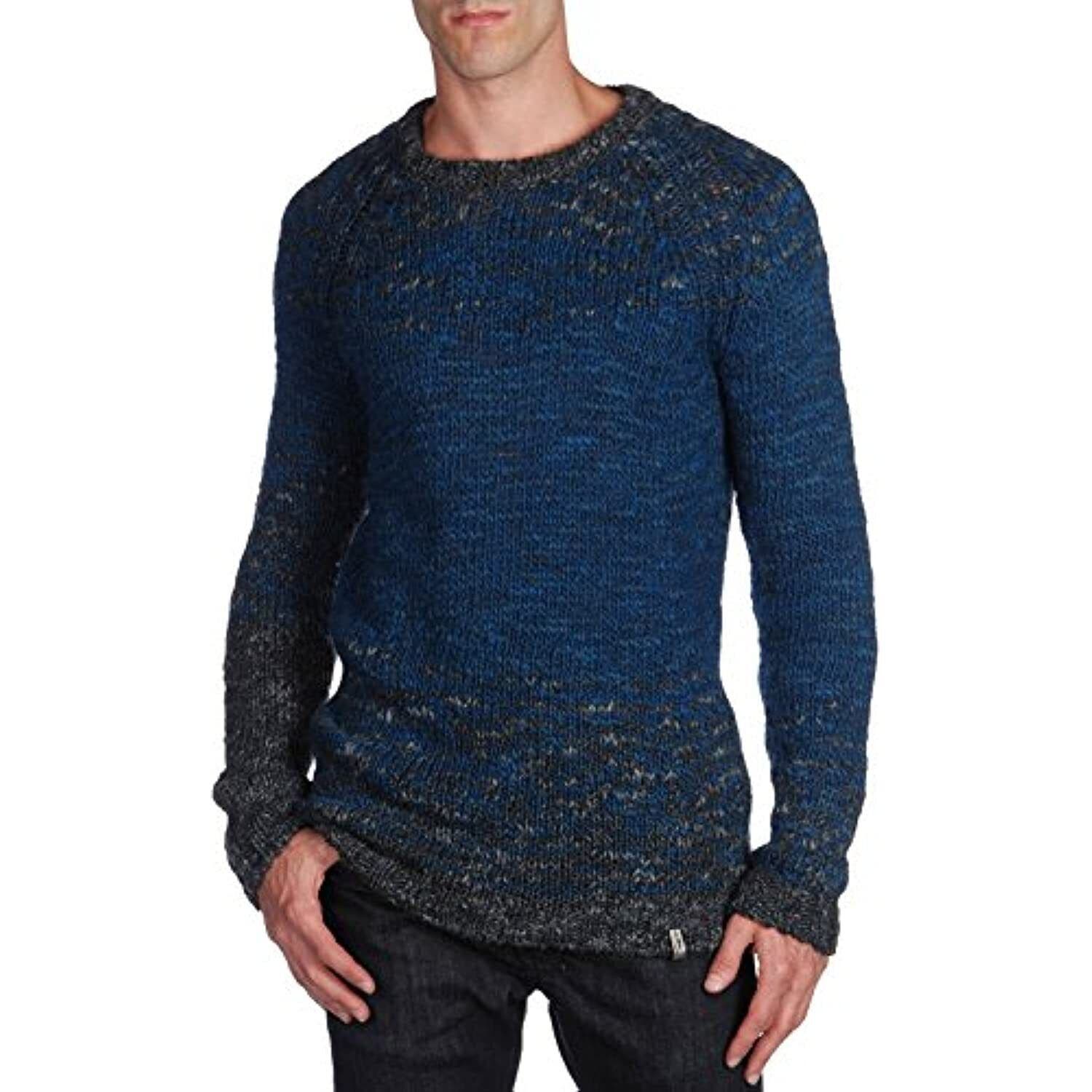 Diesel Wool Men Navy Sweater US S Colamba Crewneck Pullover