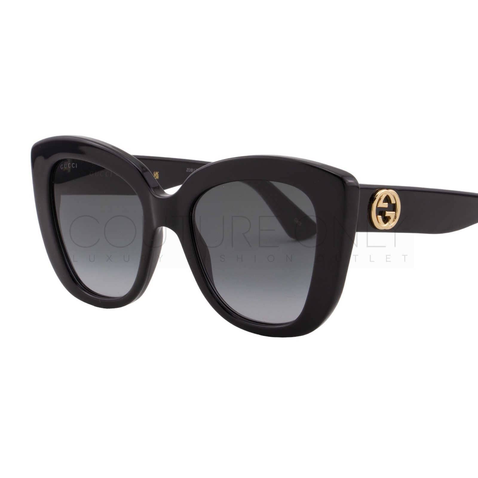 Women Black Oversized Cat Eye Sunglasses GG0327S-001
