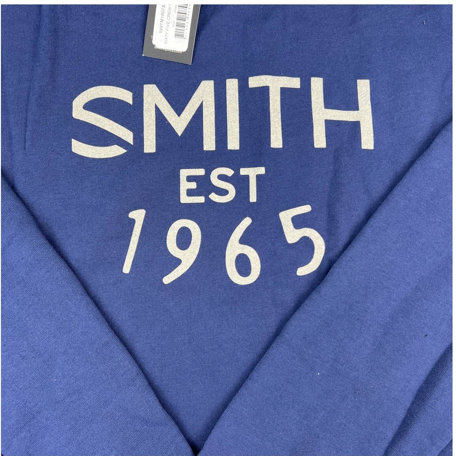 Smith Men Navy Blue Sweatshirt US XXL Pullover Sixty Five Crew Canvas