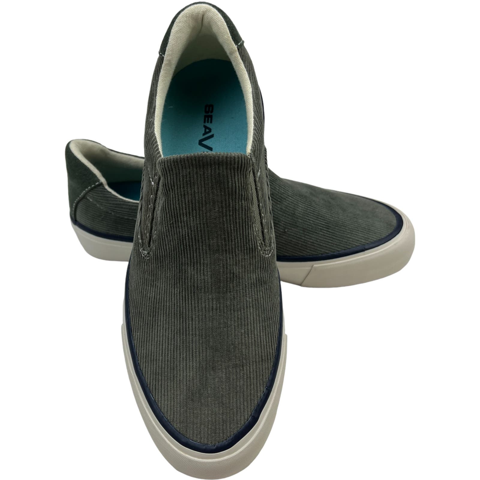 SeaVees Men 8 US Grey Hawthorne Slip On Cordies Velvet Shoes
