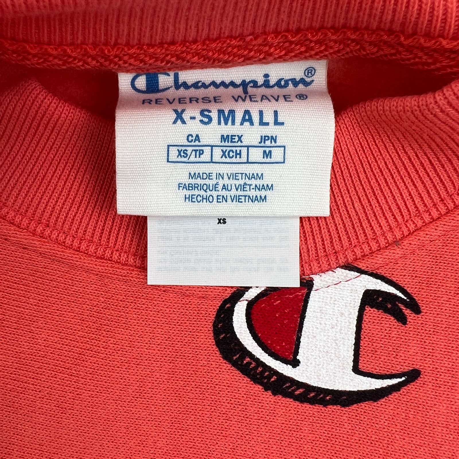Champion Men Red Sweatshirt US XS Casual Long Sleeve