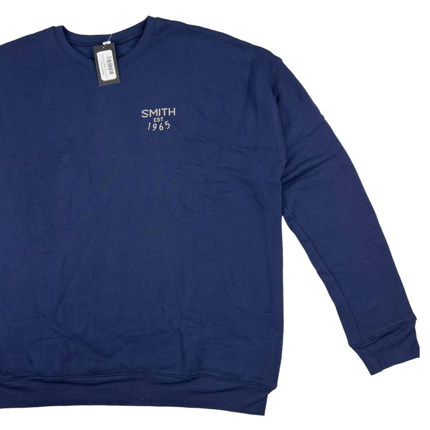Smith Men Navy Blue Sweatshirt US XXL Pullover Sixty Five Crew Canvas