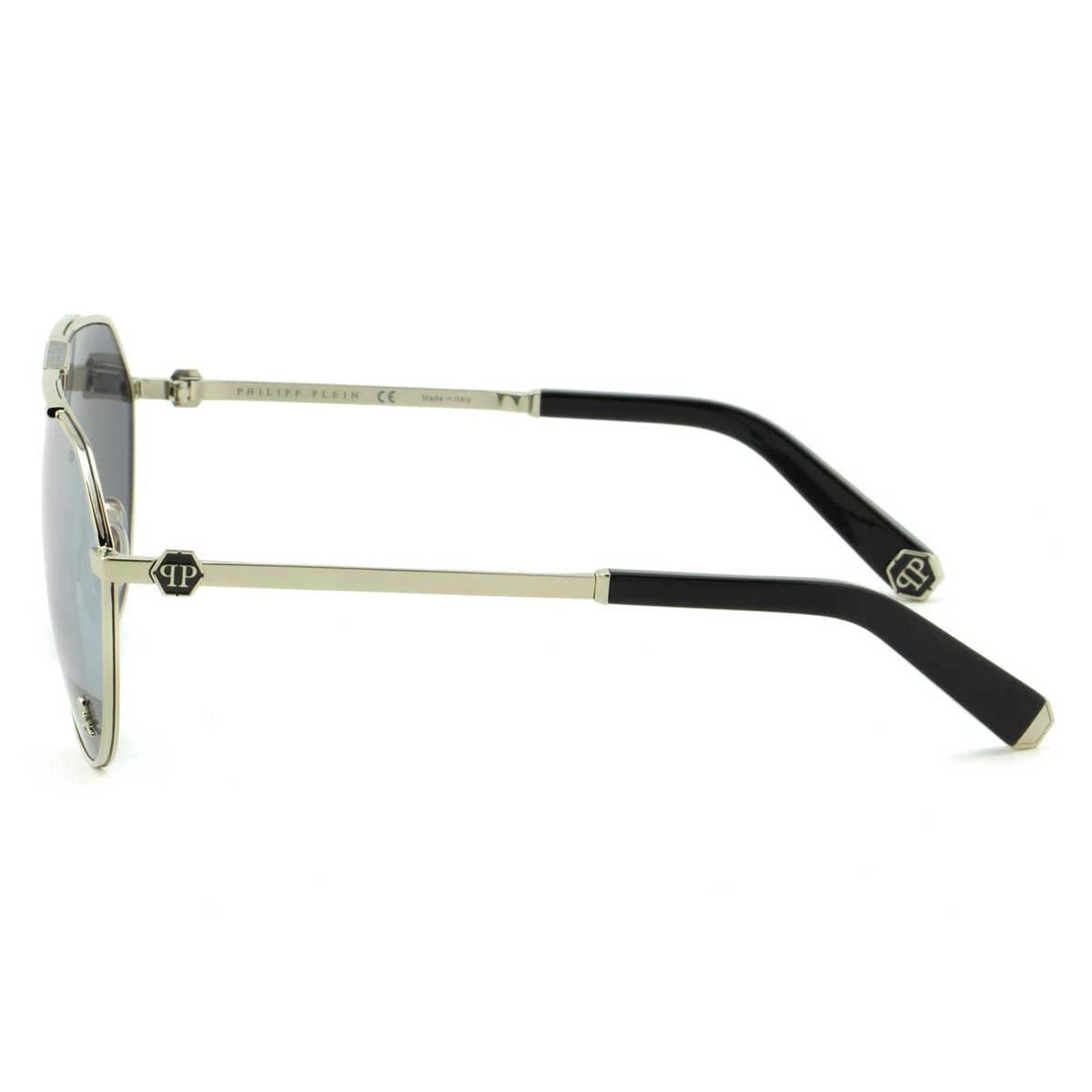 Men Silver Metal Aviator Sunglasses SPP007M-583H