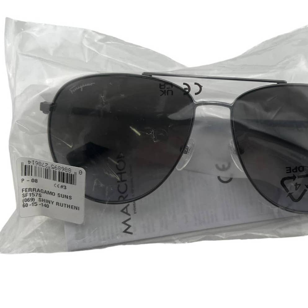 Men Aviator Shiny Ruthenium Sunglasses