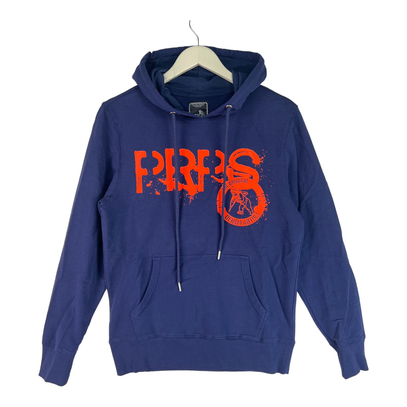 PRPS Men Navy Blue Printed Hoody US M Long Sleeve
