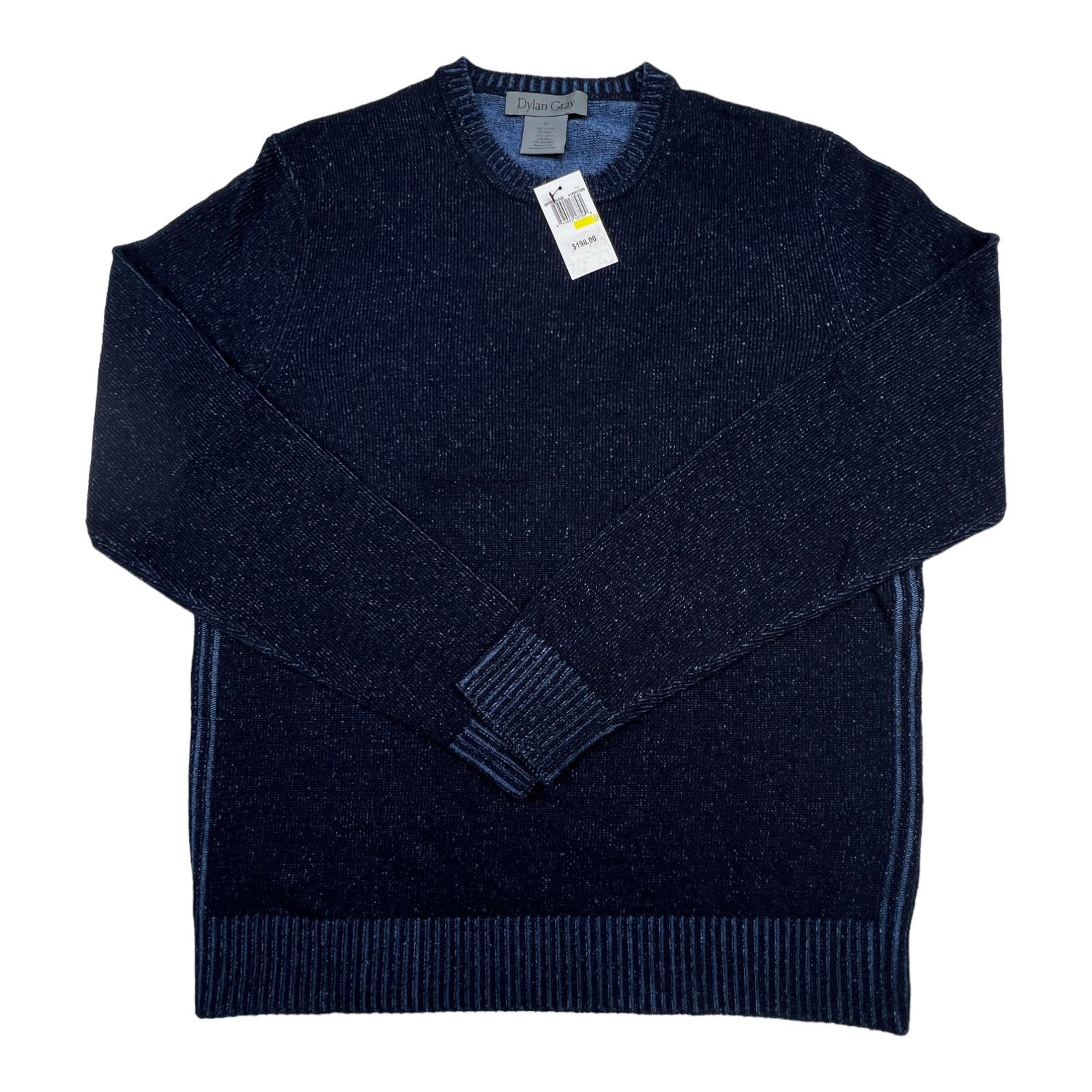 Dylan Gray Men Navy Blue Sweatshirt US M Crew Neck Long Sleeve