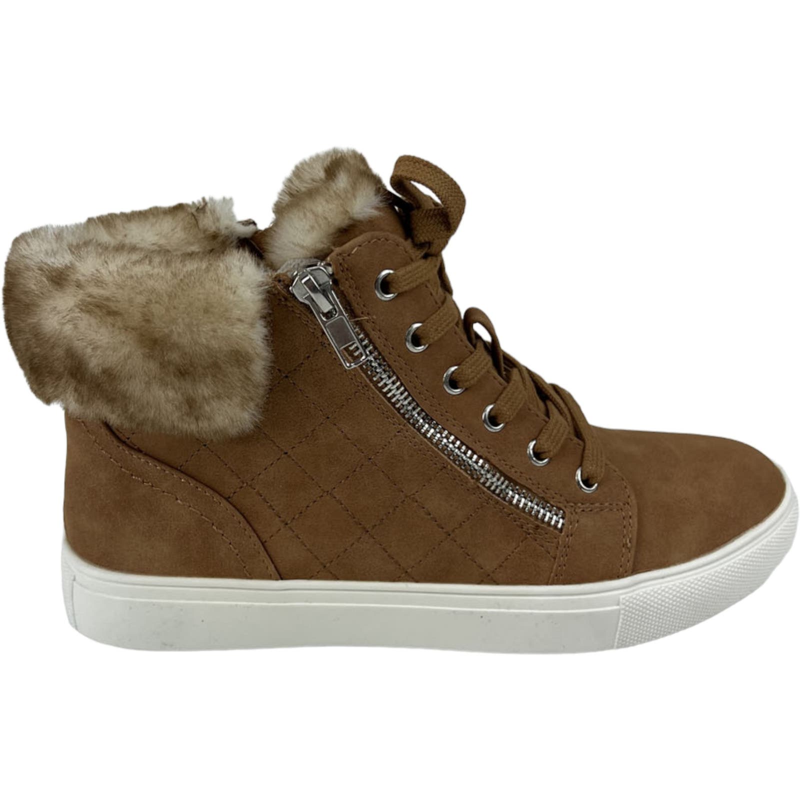 Report Women US 7.5 Tan Brown Shoes Armond Fur High Top Sneaker