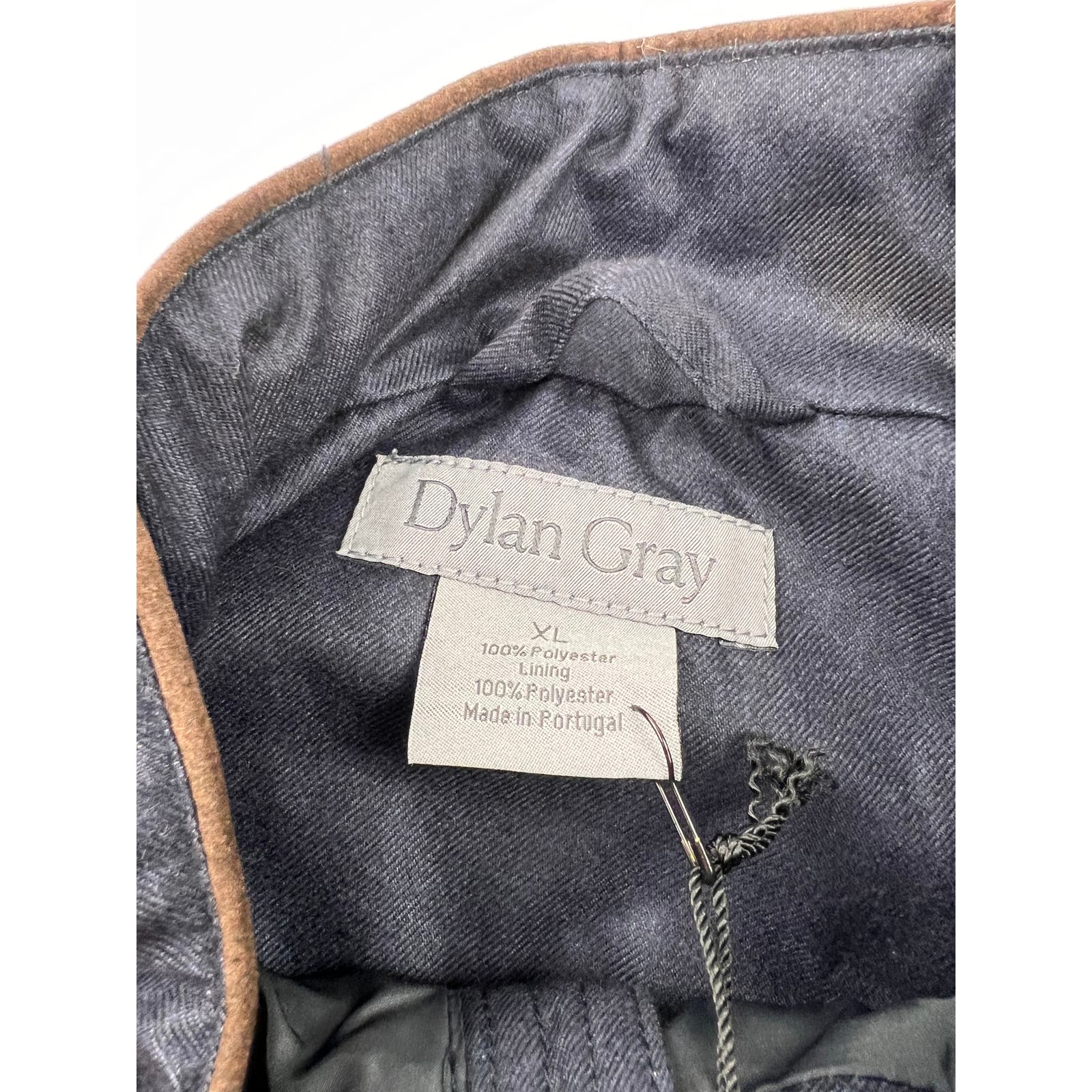 Dylan Gray Men Navy Blue Sleeveless US S Jacket Full-Zip Vest