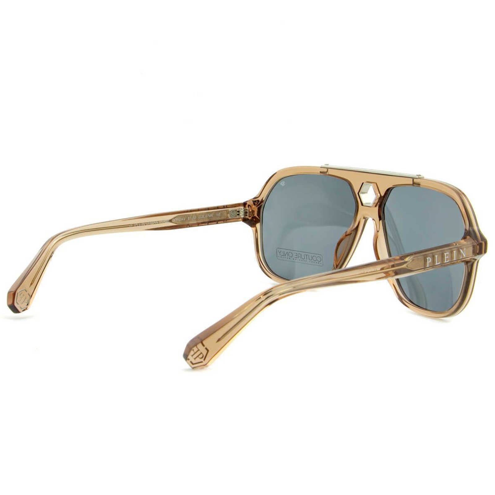 Men Brown Translucent Aviator Sunglasses SPP004V-07MK