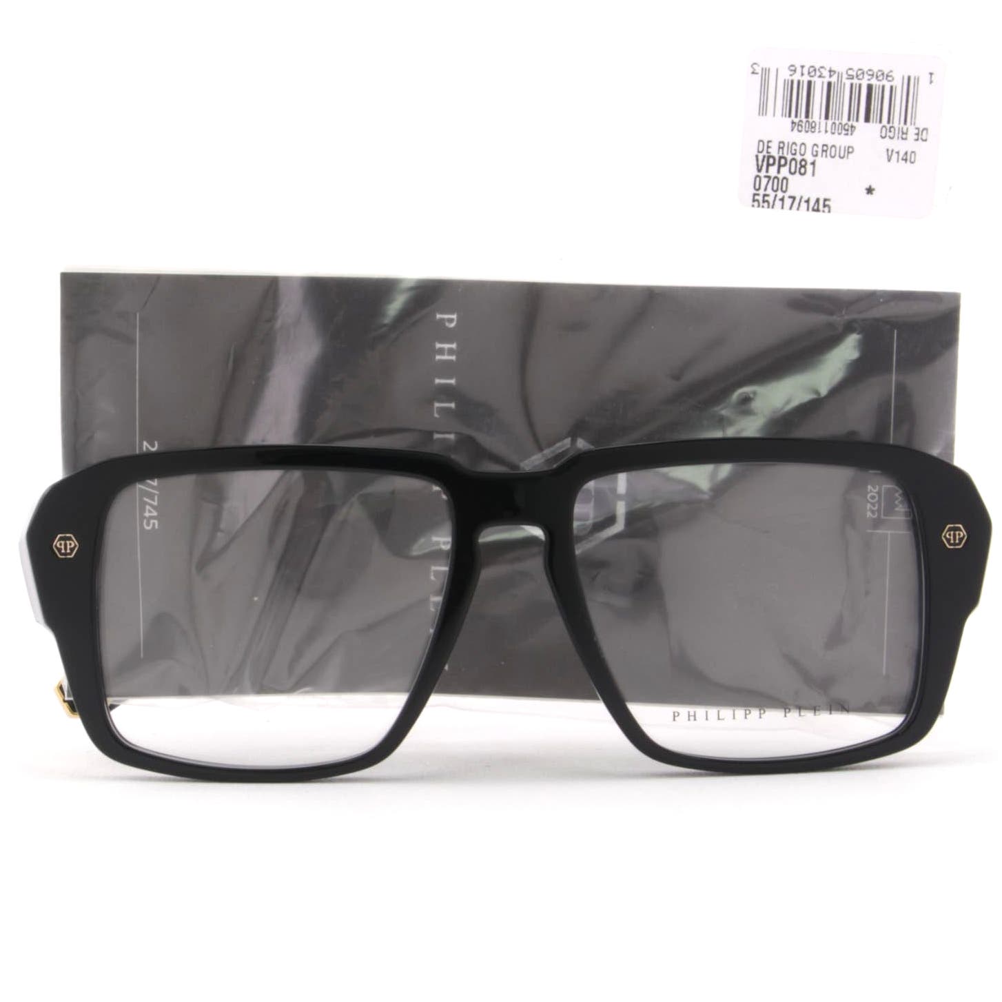 Men Square Glasses VPP081-0700 Black Acetate Optical Frame