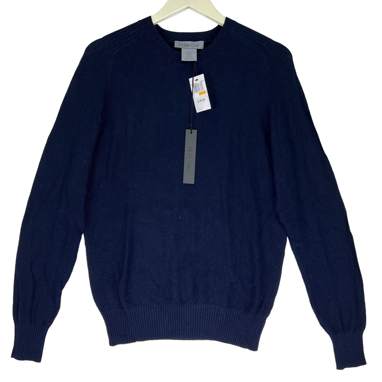 Dylan Gray Men Navy Blue Crewneck US S Sweatshirt Long Sleeves