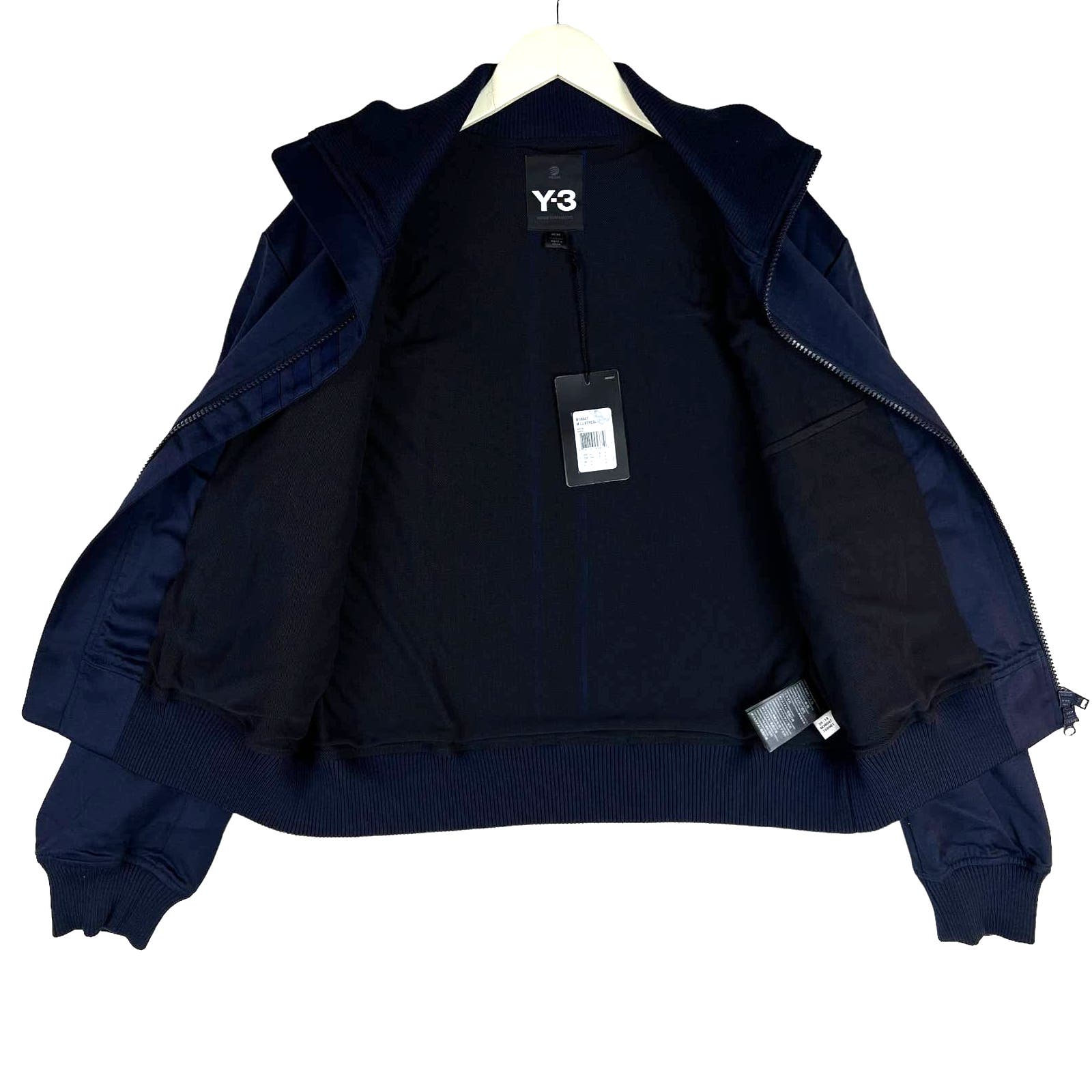Adidas Y-3 Men US M Navy Blue Lux Tape Blouson Jacket