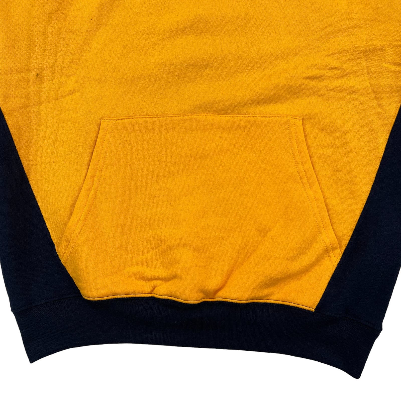 Champion Men US S Navy Blue Orange Double Dry Eco Fleece Hoody