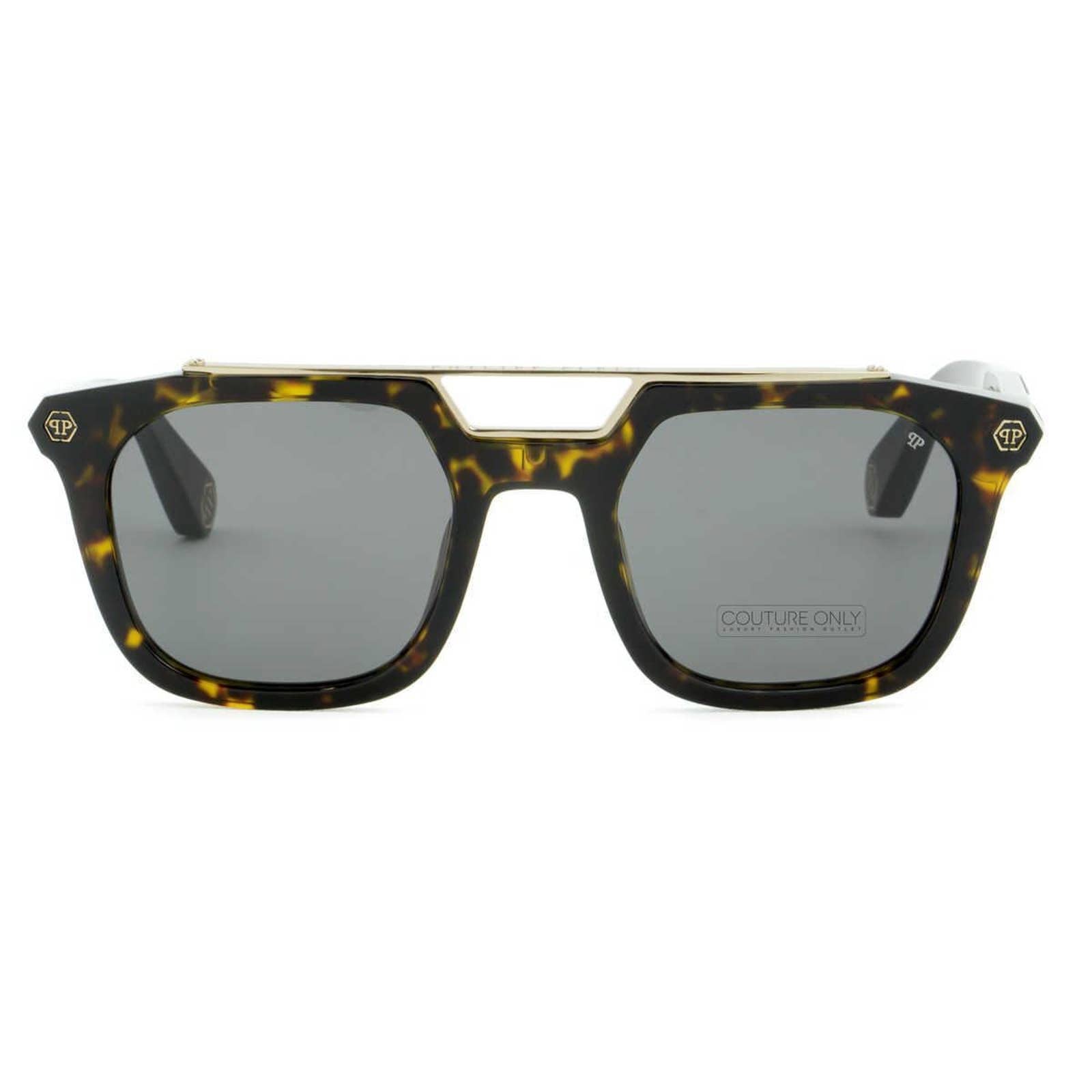 Men Havana Brown Square Pantos Sunglasses SPP001M-0722
