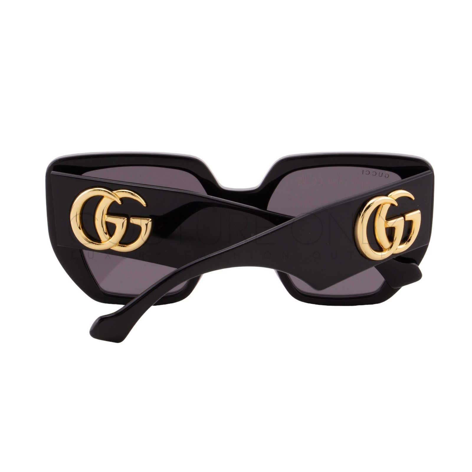 Women Black Oversized Rectangle Sunglasses GG0956S-003