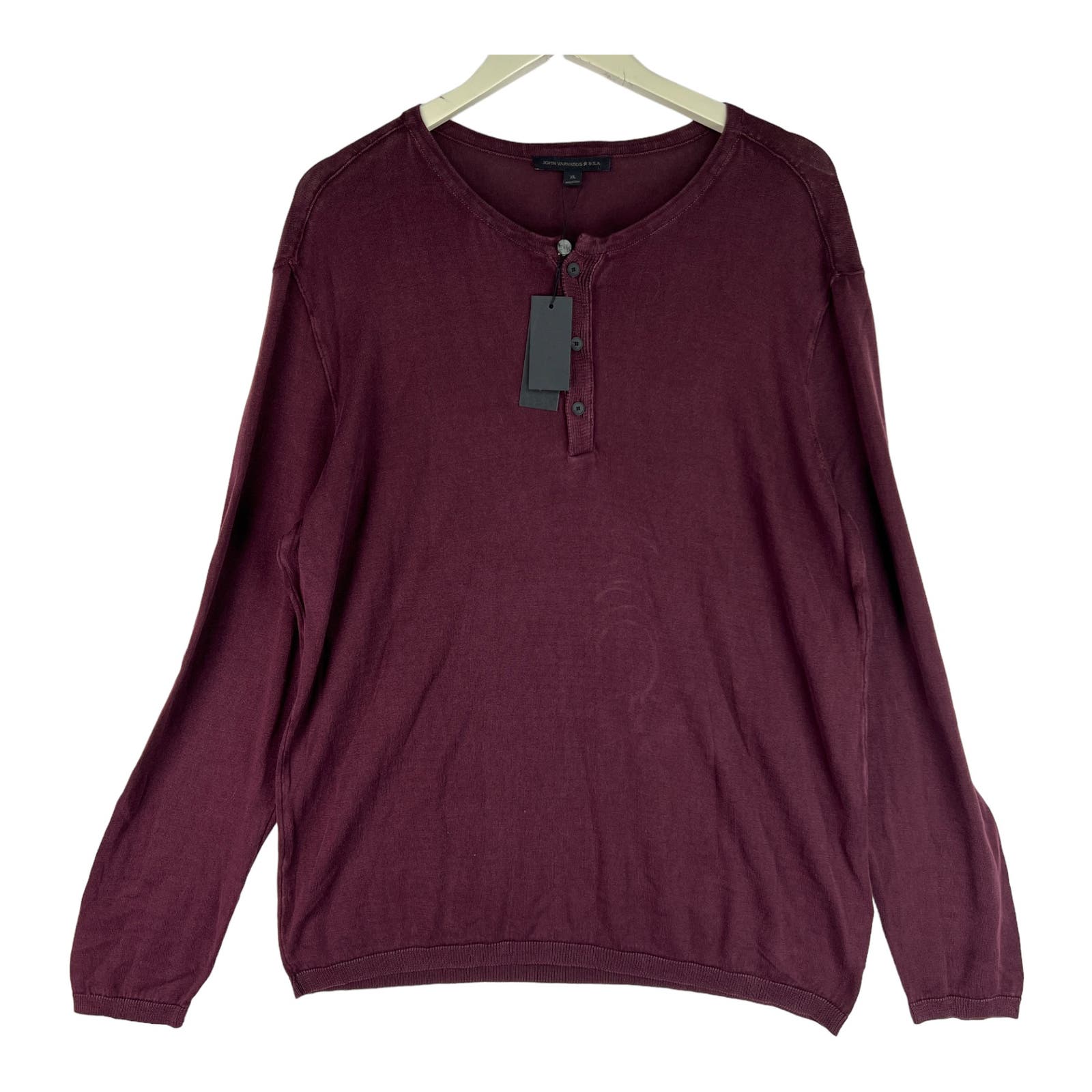 John Varvatos Men Red Sweatshirt US XL Crew Neck Long Sleeve