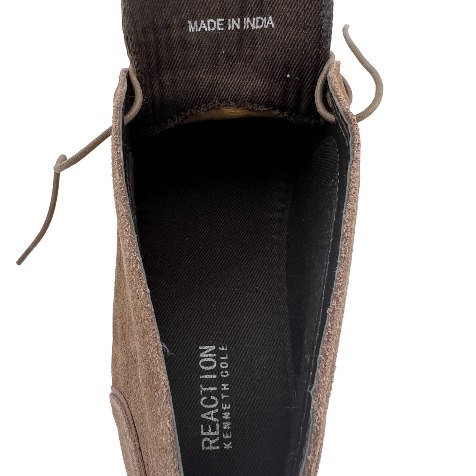 Reaction Kenneth Cole Men US 11 Passage Boot Suede Brown Ankle Shoes