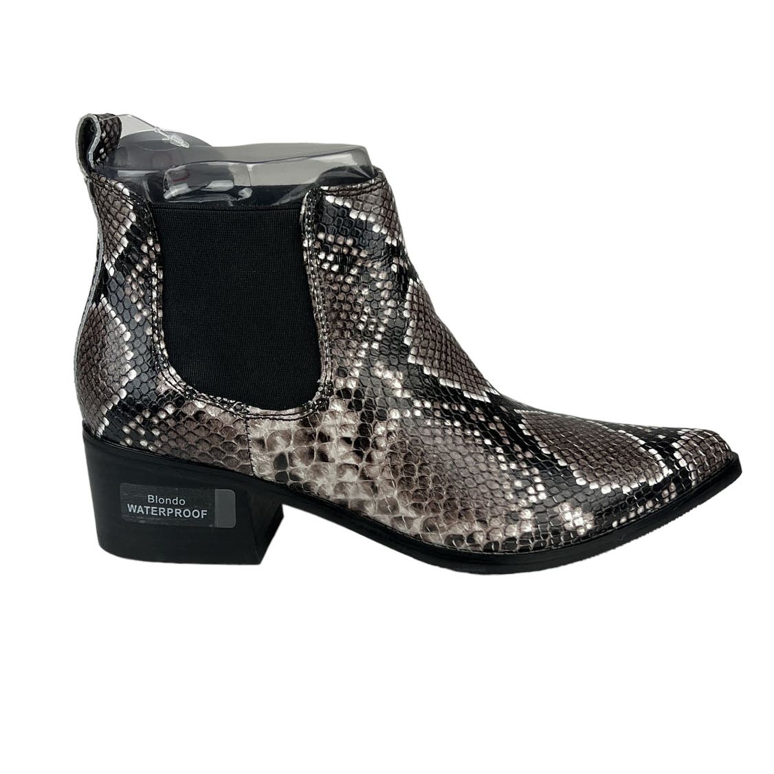 Blondo Women 6 US Emelia Brown Snake Leather Waterproof Ankle Boots
