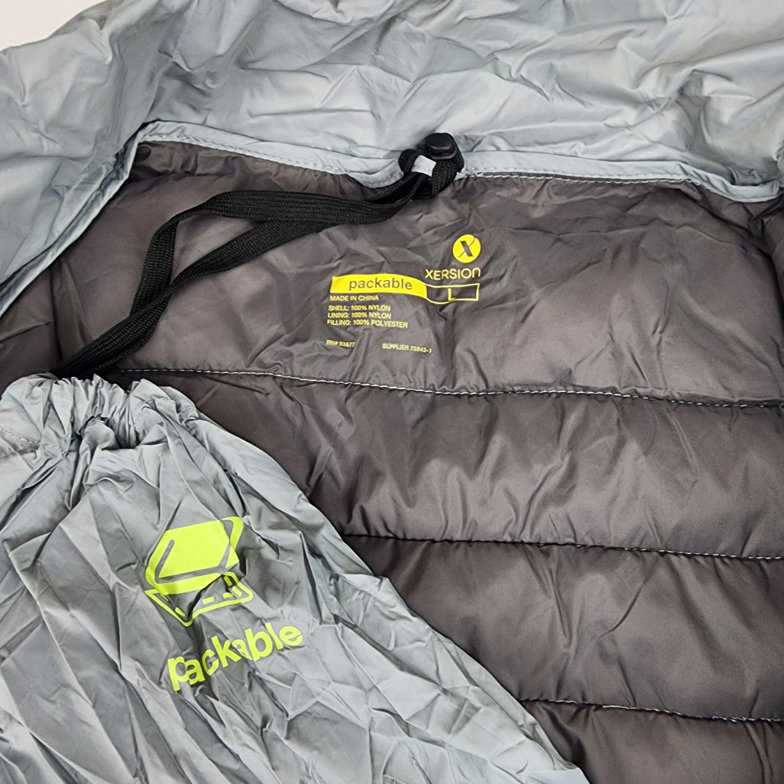 Xersion Men Puffer Winter Lightweight Jacket US L Water Wind Resistant