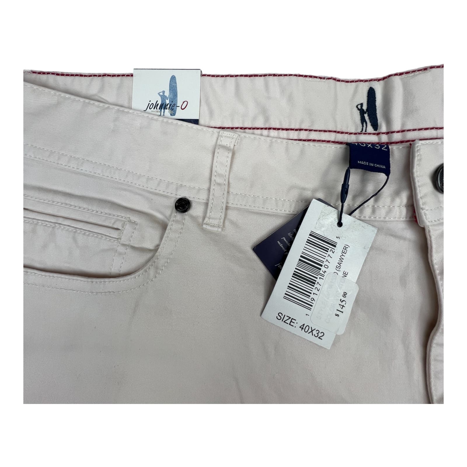 Johnnie-O Sawyer Men Stone Jeans US 40x32 Casual Straight Leg