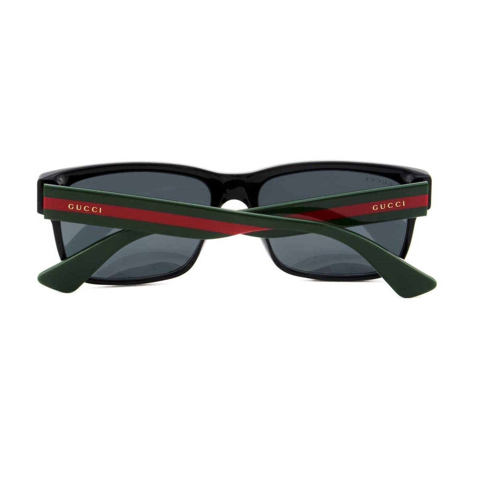 Men Square Black Sunglasses GG0340S-006 Gray Lens