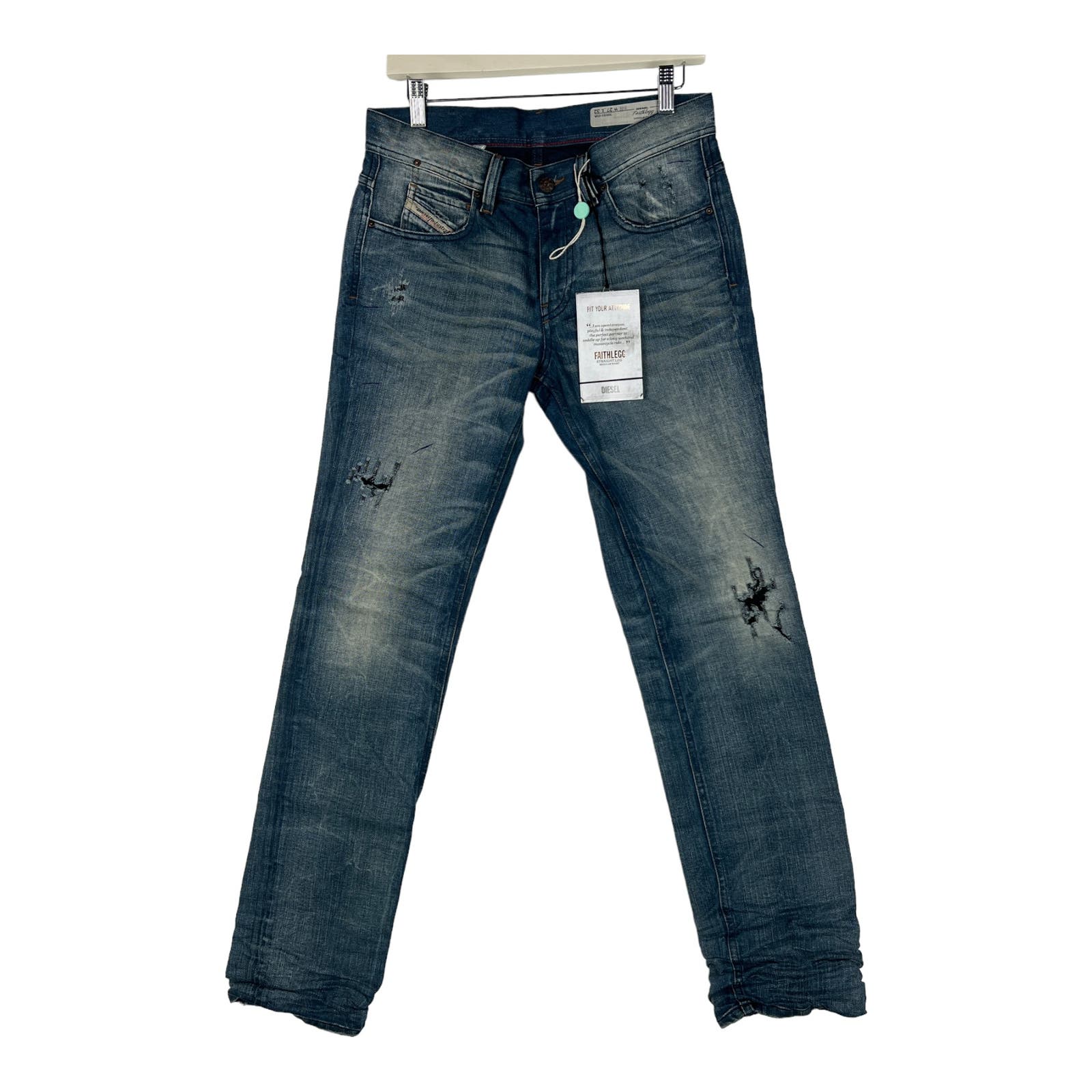 Diesel Women Denim Blue Jeans US 27 Washed Super Slim Skinny
