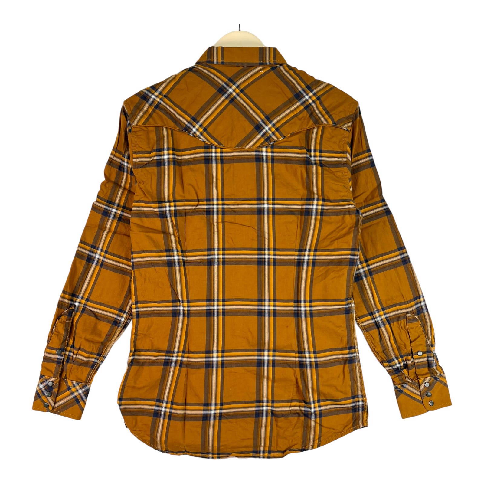 Diesel Men Brown Plaid Long Sleeve US S Button Down US S