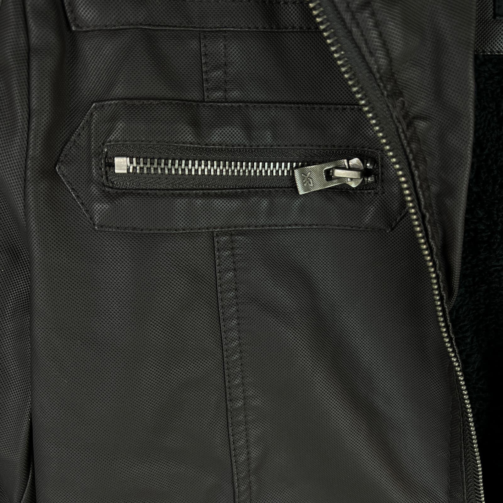 XRAY Jeans Men US S Brown Faux PU Leather Biker Jacket