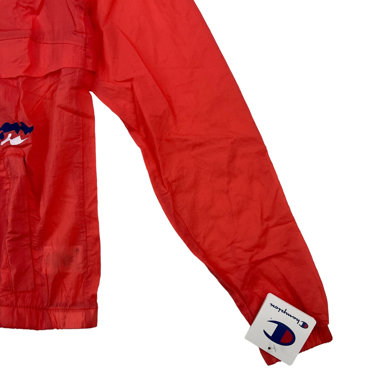Champion Men Red Anorak US XS Hood Windbreaker