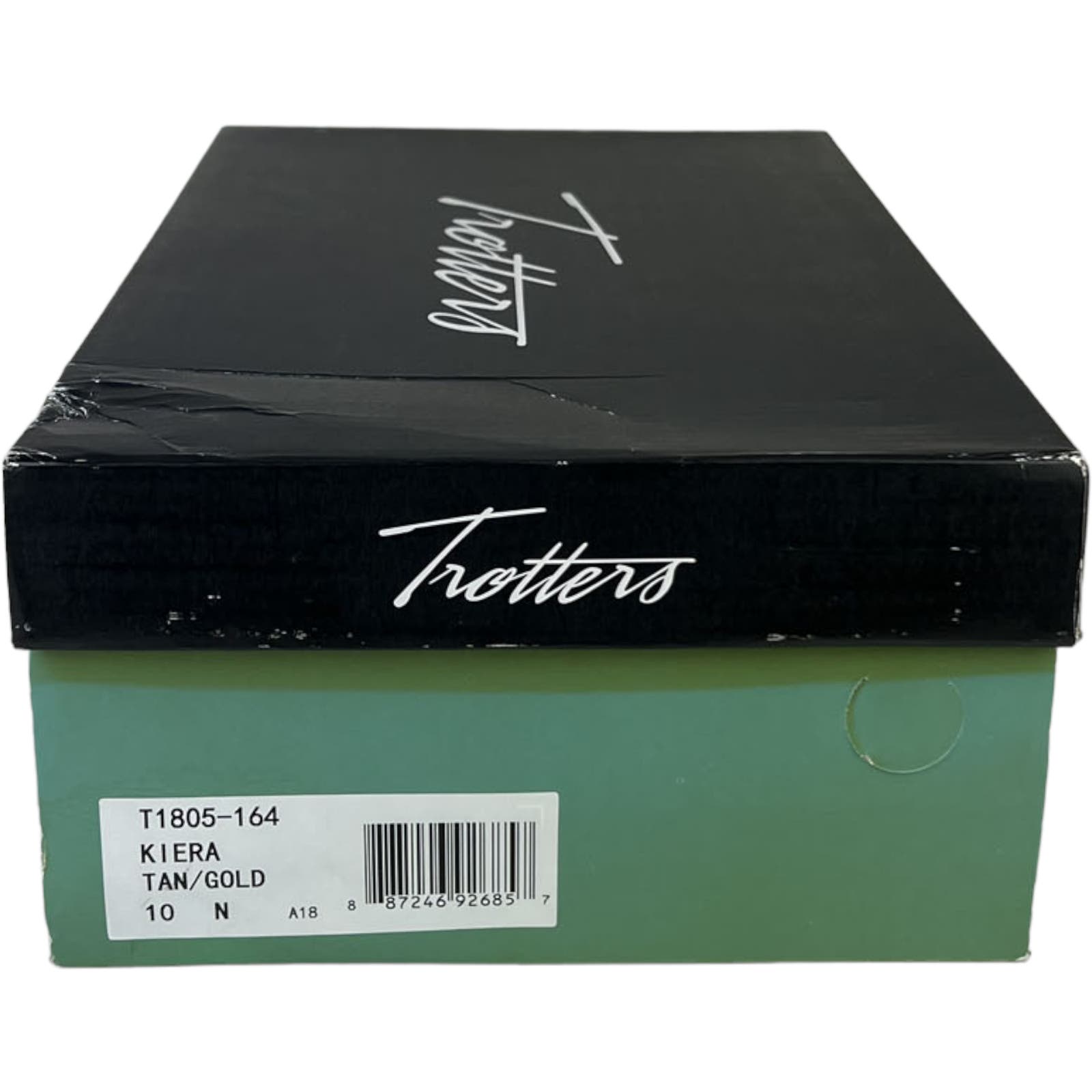 Trotters Women 10 US Kiera Tan Gold Heels Pointed Toe Pump