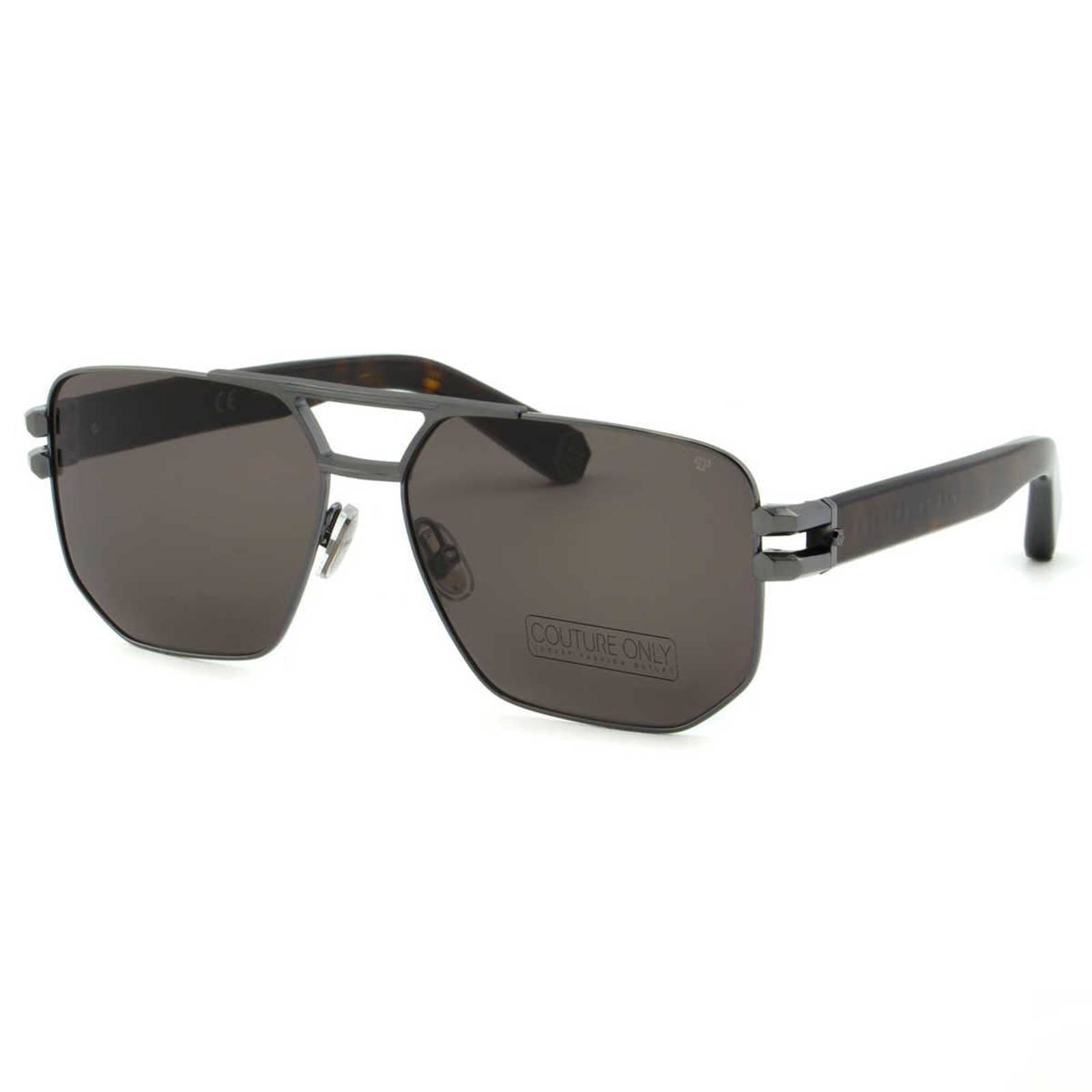 Men Gunmetal Titanium Square Sunglasses SPP012M-0584