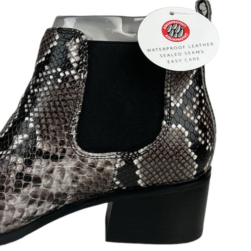 Blondo Women 6 US Emelia Brown Snake Leather Waterproof Ankle Boots