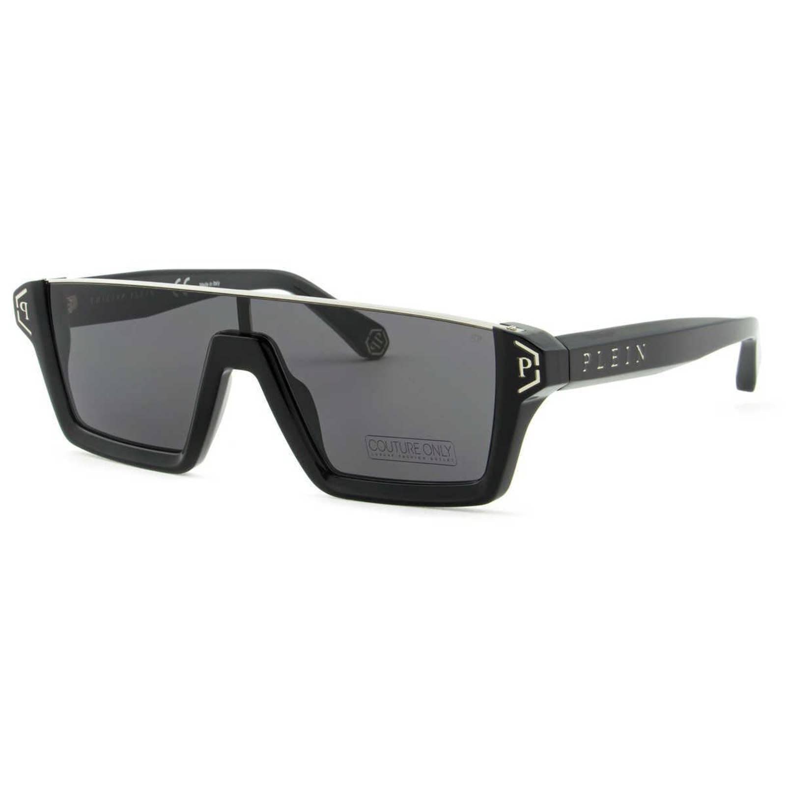 Men Black Square Shield Sunglasses SPP006M-0700