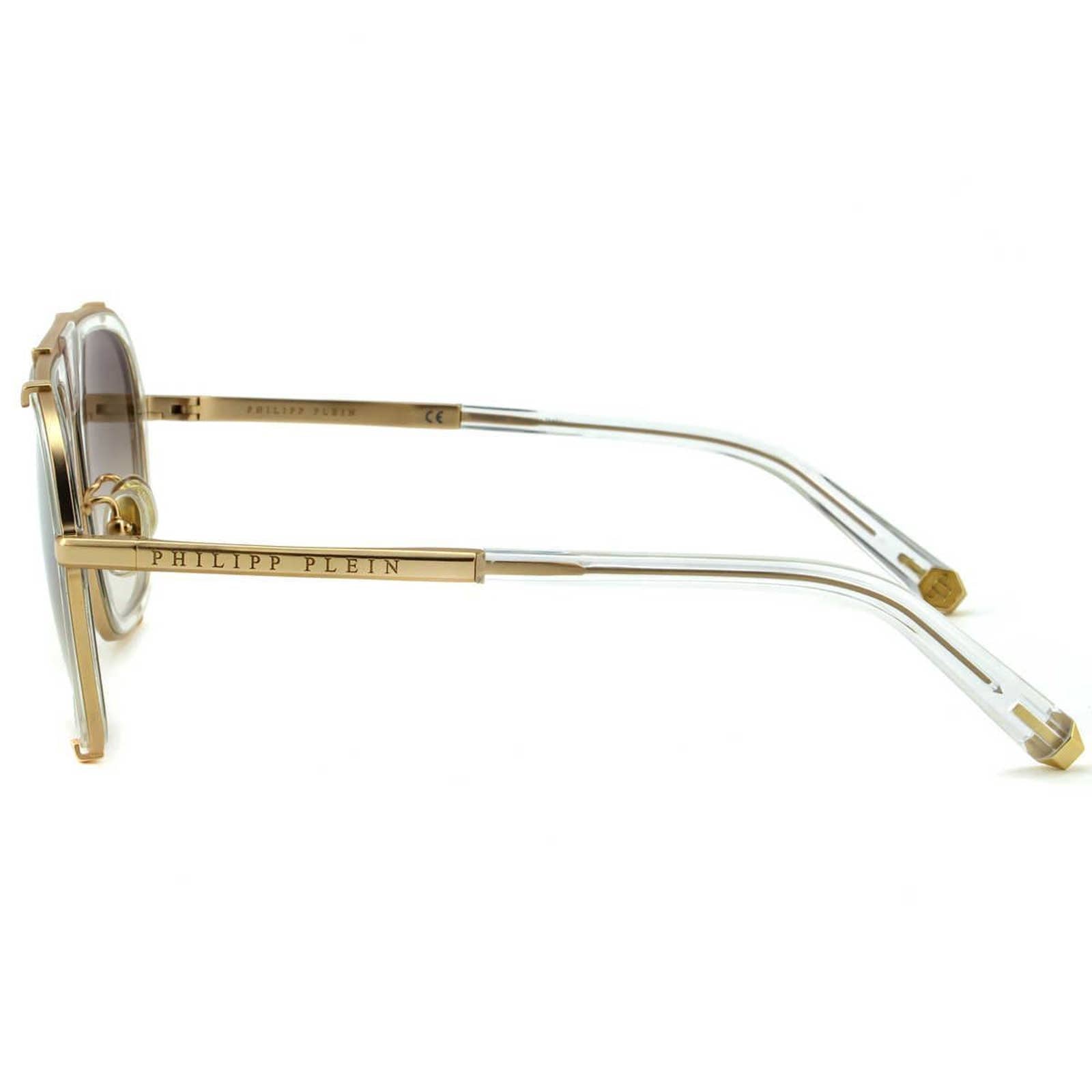 Men Square Aviator Gold Titanium Sunglasses SPP010M