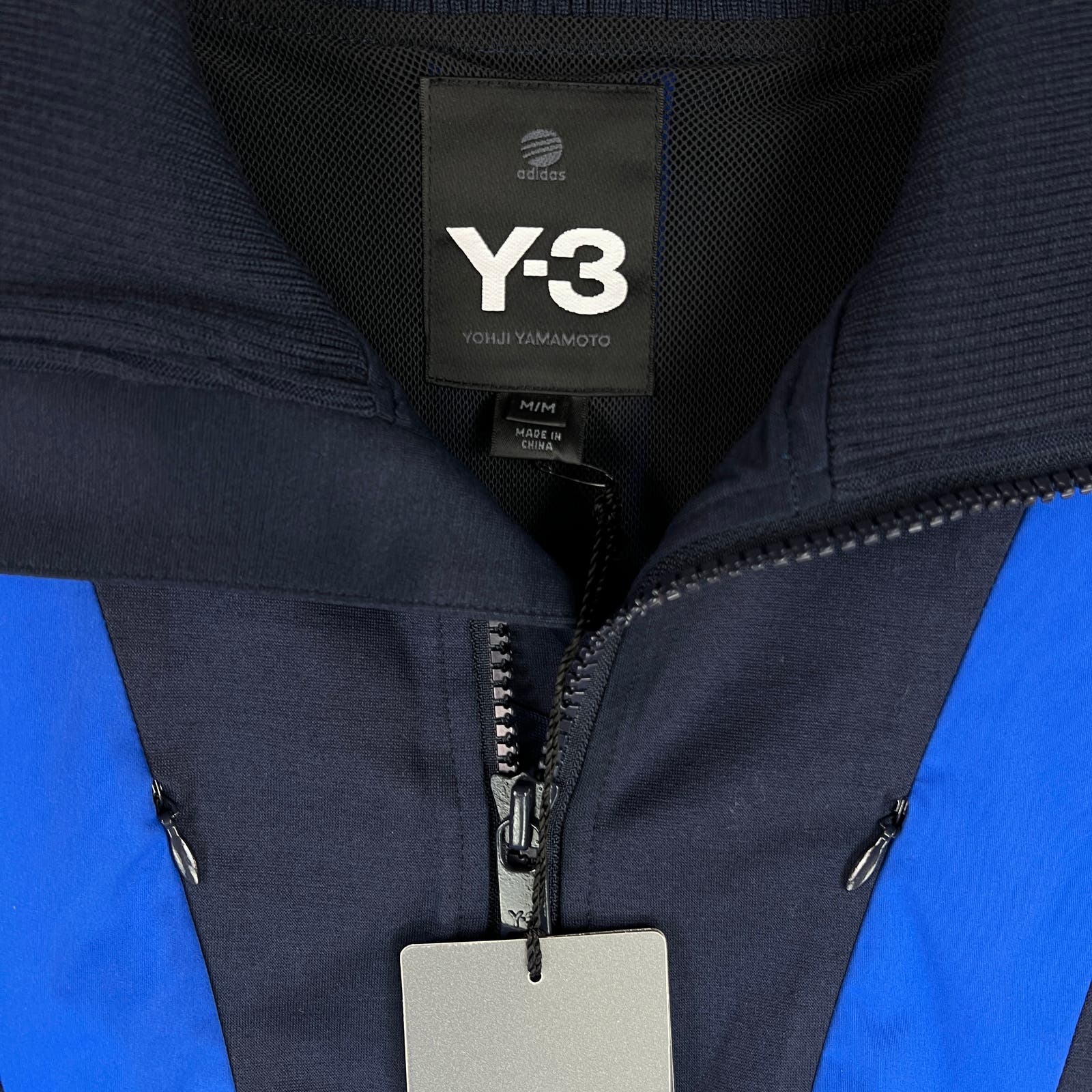 Adidas Y-3 Men US M Navy Blue Lux Tape Blouson Jacket