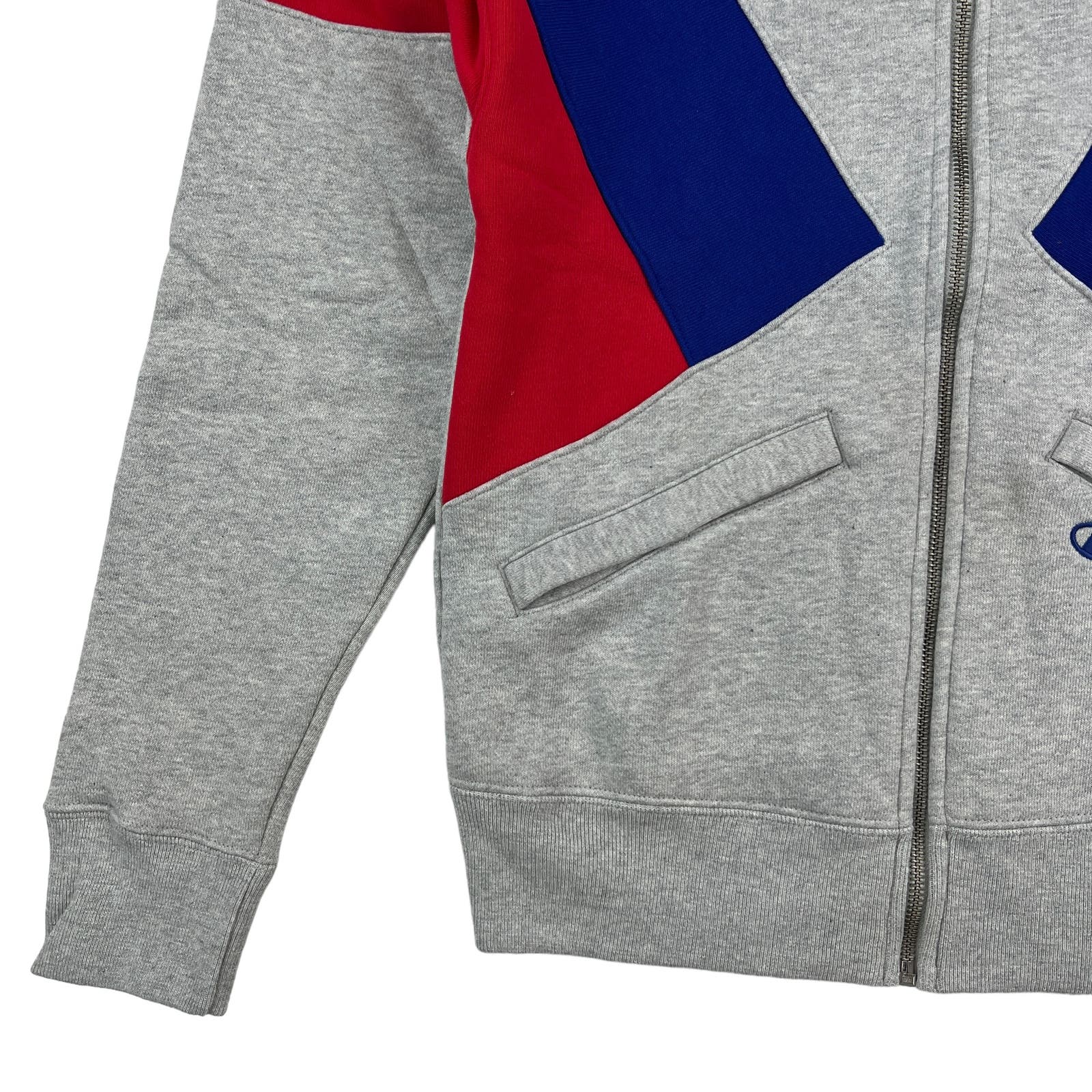 Champion Men Grey Full Zip Track Jacket US XS Reverse Weave Colorblock